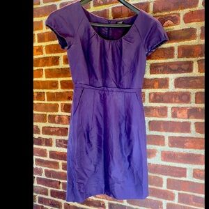 J Crew women’s Summer short Sleeve navy blue dress Sz 0 casual cool comfy EUC